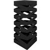 IlGruppone Portaombrelli Interno Esterno Elegante Design Moderno in Metallo con Ganci per ombrellini - Modello 5 Nero