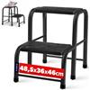 KADAX Pedana in acciaio con piedini antiscivolo, scala con struttura robusta e sicura per un accesso confortevole alle altezze (2 gradini)