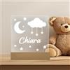 DPE - Lampada Notturna Personalizzata con Nome. Luce LED per Camera da letto, Cameretta Bambini, Scrivania. Idee Regalo per Nascita, Amore, Anniversario, Compleanno.