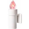 Generico Lumino Elettrico a Batteria con Fiamma LED Rossa Intermittente e Supporto Adesivo - Luce Votiva per Loculo Cimiteriale, Uso Interno ed Esterno, ON/OFF, Pila Inclusa, Durata fino a 365 Giorni, Resisten