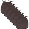 JingNian Cuscini Per Sedie Da Sala Da Pranzo Con Lacci, (set Da 2/4/6) Cuscini Per Sedie Da Cucina Con Cerniera, Cuscino Per Sedile A Ferro Di Cavallo Morbido E Resistente, Cuscini (Size:Pack of 6,Color:brown)