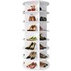 IGTOPS Scarpiera girevole a 360°, espositore scaffale angolare a 7 ripiani, grande capacità, bianco, 4 scomparti, libreria per 28 paia di scarpe, scarpe, borse, libri, organizer (bianco)