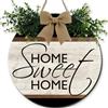 Horienteeon Targa rustica per porta con scritta Home Sweet Home, 30 cm, decorazione in legno da appendere, decorazione per portico di benvenuto, per porta d'ingresso, portico, decorazione da parete