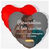AL PRODUCTION Cuscino Personalizzato con Foto e Testo a Forma di Cuore 40x40 cm con Stampa Fronte e Retro Personalizzabile e Imbottitura Inclusa - Idea Regalo Uomo e Donna Compleanno - Made in Italy