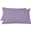 LARA MORADA - Coppia Federe Cuscino Letto, Con GUANCIALE, Tinta Unita, 100% Cotone, Made in Italy, 52X82cm + Pattina Malvia