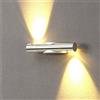 Winlams Applique da Parete Moderno 2 W LED Lampada da Parete Interno in Alluminio 3000K Bianco Caldo Up Down Faretto da Parete per Soggiorno Camera da Letto Illuminazione Corridoio di Luce, 220.00V.