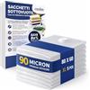 Excelux 5 Sacchetti Sottovuoto Vestiti XL 80X60 - Buste Salvaspazio di Qualità Superiore - Sacchi Riutilizzabili per Piumoni, Coperte e Viaggi - Organizer per Armadio e Valigia