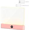 Generico Luce Piatta Led Per Libri, Schermo Led Per Leggere, Luce Da Lettura Per Libro Notturna, Lucina Per Leggere Libri A Letti Ricaricabile Usb, 3-Modes Lampada Da Lettura Piatta Per La Cura Degli Occhi