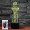 SUPERHONGJIHAO Luce notturna per i bambini 3D nuovo faro ha condotto la lampada con telecomando 16 colore che cambia regalo di compleanno di Natale per il bambino