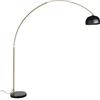 QAZQA xxl - Lampada da terra con paralume Moderno - 1 luce - L 221 cm - Nero - Moderno - Soggiorno I Camera da letto