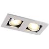 Qazqa qure - Faretto da incasso Moderno - 2 luce - L 190 mm - Acciaio - Moderno - Soggiorno I Camera da letto I Sala da Pranzo I Cucina