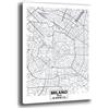 Printerland Quadri Moderni Ufficio Città MILANO Quadro moderno da Parete XXL grande Stampa su tela Canvas Decorazione Murale muro Arredo B&B Camera da letto Soggiorno Salone (30x40 cm, Milano)