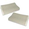 Sleepys Coppia cuscini in Lattice Naturale, 74x42 Alto 10 cm ortocervicale Forato con Fodera in Jersey 100% Cotone - Guanciale Lattice TALALAY Anallergico