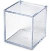 OMADA Design Set 6 scatole trasparenti con coperchio, in plastica, 8x8x8 cm, scatole per idea regalo, bomboniere, collezionismo, rose stabilizzate