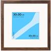 FRAMAI® Cornice 30x30 cm in Marrone - con passepartout - Cornice in legno MDF, Plexi resistente alle rotture, ecologico, con sospensione e supporto - Formato verticale e orizzontale