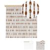 VIRSUS Tenda a Perline Antimosche 2594, frange con perline in PVC, misura 120x230 cm, tenda per porte e finestre, moschiera a pannello, catenelle a caduta, zanzariera per insetti (Beige)