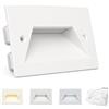 MAKA change your life quality MAKA Faretto Segnapassi LED, 3W - 150 Lumen IP65 Switch (Luce Calda 3000K - Naturale 4000K - Fredda 6500K) Faretto da Incasso Esterno per Scale, Corridoi, Giardini, Terrazzi (Bianco)