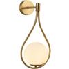 VR VETRINEINRETE Vetrineinrete® Applique a parete bronzo a forma di goccia con sfera centrale lampada da muro attacco G9