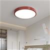 TZSMUM Plafoniera LED Soffitto Moderna Interno con Telecomando Lampada da Soffitto Dimmerabile 2700K/4500K/6500K Plafoniera Ronde Design per Camera da Letto Corridoio Soggiorno (Rosso,60cm)