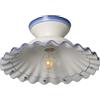 VANNI LAMPADARI - Plafoniera Agnese, Lampadario Soggiorno in Ceramica, Decorata a Mano, Camera da Letto Artigianale, Parete, 30 cm, Blu