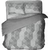 IL BOTTEGONE - Parure Copripiumino Una piazza e mezza 100% Cotone set completo di sacco e federa; Letto Una piazza e mezzo Colore: Diamond Grigio