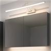 TZSMUM LED Specchio Lampada da Parete Ruotabile a 180° Regolabile Braccio Applique da Parete Moderno Interno Bagno Lampada a Muro Lunga Alluminio per Soggiorno Corridoio Trucco (Bianco-Luce Calda,100cm)