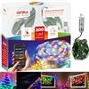 GINMA - Luci Natale Interno e Esterno LED RGB Con APP, Certificate IP44, Basso Consumo e Impermeabili (Multicolore RGB con APP, 20 metri (200 LED))