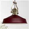 Bamyum Neo-Asletl Lampadario a Sospensione Vintage Industriale - 40cm Diametro, Lampada Bordeaux
