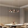 DOCJX Lampadario A Sospensione Moderno, Cerchio LED con Telecomando Minimalista in Acciaio Inox E Acrilico Luce Regolabile 3000K-6500K per Soggiorno, Camera da Letto, Sala da Pranzo(Rose Gold,60CM)