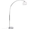 Qazqa arc-basic - Lampada da terra arco Moderno - 1 luce - L 1300 mm - Cromo - Design - Soggiorno