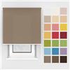 Estika Tenda a rullo con foratura - 100 x 220 cm - Noce - montaggio a soffitto o parete, per interni, per finestre e portefinestre, tessuto semi-trasparente, disponibile in 25 colori