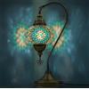 VALVELLO | Lampada A Mosaico | Turchese | Turca Marocchina A Collo Di Cigno, Stile Tiffany, Decorativa In Vetro Per Camera Da Letto, Soggiorno, Regalo Per Occasioni Speciali/Persona Speciale