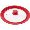 bremermann? coperchio universale con bordo in silicone, 30/32/34 cm, grande (Rosso)