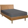 fashion home Pagano Lenzuolo Sotto con Angoli ed Elastici 100% Cotone, Made in Italy, Una piazza e mezza Grigio scuro misure 120x130 cm 190x200 cm + 25 cm