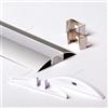 Aftertech® 2m 2metri 5309 53x9mm PROFILO TANGENTE ALLUMINIO 2M PER STRISCE STRIP LED BARRA RIGIDA 2MT + COVER OPACA