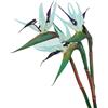 HAOSHICS 3 fiori artificiali per uccelli celesti, finti uccelli del paradiso Strelitzia, piante in finta seta, per casa, ufficio, matrimonio, decorazione Centerpeice (piccolo, blu)
