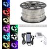 DISCORAMA STRISCIA LED 220V BOBINA DA 1 A 100M, STRISCIA LED TAGLIABILE LUCE CALDA FREDDA BLU ROSSO RGB, STRISCIA LED PER DECORAZIONI TUBO INTERNO ESTERNO IP65 (Blu, 50)