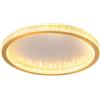 LLXDFUU Plafoniere moderne a LED in cristallo Lampadari da soffitto a 3 colori con montaggio a incasso Lampada da soffitto con paralume a tamburo 60 cm Lampada da soffitto in cristallo di grandi dimen