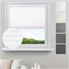 WOLTU Tenda Plissettata Effetto Rugoso Klemmfix senza Foratura 50x130 cm Bianco, Tenda Avvolgibile con Clip, Protezione Solare e Privacy per Finestre e Porte