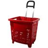 GERSO - Carrello spesa 55 litri con ruote Cestino spesa in plastica ABS, mobile, di colore rosso