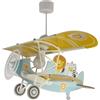 Dalber Lampada a sospensione per cameretta dei bambini, lampada da soffitto per bambini, 54602, E27, 15 W LED, Blu, Giallo, 66 x 23.5 x 9.5 cm