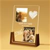 SENSING Personalized Couples Gifts for Women and Men, Custom Acrylic Picture Frames with Night Light, Personalized Acrylic Music Plaque with Photo, Personalized Photo Gifts for Anniversary, Valentine