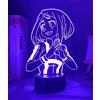 BTEVX 3D Luce Notturna Anime Illusion Led Decor Lampada 3D Anime My Hero Academia Ochako Uraraka Luce Bambino