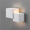 TEKHOME TEKHONE Applique da Parete in Gesso Bianco 2xG9 | Lampada da Muro Moderna Verniciabile | Illuminazione Decorativa per Soggiorno Camera Corridoio - GS-E74