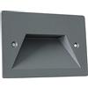 puntoluceled Segnapasso LED Esterno IP65 3W Grigio Luce Calda 3000K - Faretto da incasso per scale giardino vialetti e muri