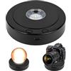 cimsfcor Base luminosa rotonda girevole a LED, piedistallo da 11,5 cm, tipo C e ricarica della batteria, 8 modalità di illuminazione rotante multicolore, base luminosa per lavori in resina trasparente