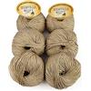 woolove Tricot Cafè Set 6 Scintilla - Filato in Puro Cotone Supermercerizzatoe Antipilling - per Maglieria e Uncinetto - Ferri/Uncinetto 3.50/4.50 mm - 6 Gomitoli da 50g (113m) - Tortora 5, 6 Pezzi