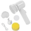 AntDau71 - Spazzola Elettrica Rotante per Pulizia con 3 testine sostituibili Spin Scrubber elettrico Electric Cleaning Magic Brush per la pulizia di cucina vasca da bagno piastrelle pavimento