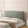 AYUOEODM Copri Testiera Letto Matrimoniale/Singolo/Una Piazza E Mezza Imbottito Tessuto,Elastica Copertura Per Testiera Per Letto Ferro Battuto/Legno/Pelle Fodera Velluto Protezione ( Color : Dark gray , Size
