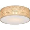 Qazqa tromma - Lampada da soffitto Orientale - 1 luce - Ø 30 cm - Legno - Orientale - Soggiorno I Camera da letto I Sala da Pranzo I Cucina